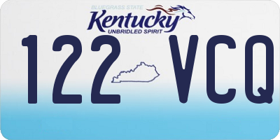 KY license plate 122VCQ