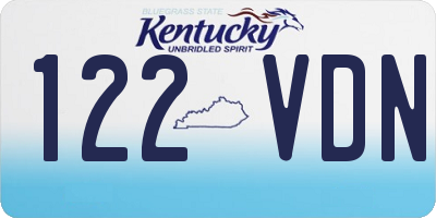 KY license plate 122VDN