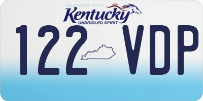 KY license plate 122VDP