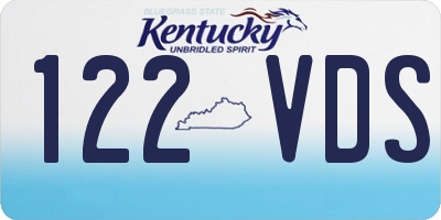 KY license plate 122VDS