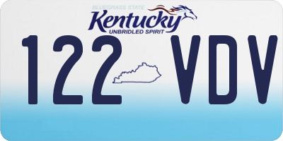 KY license plate 122VDV