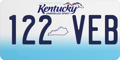 KY license plate 122VEB