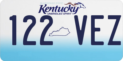 KY license plate 122VEZ