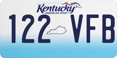 KY license plate 122VFB