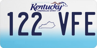 KY license plate 122VFE