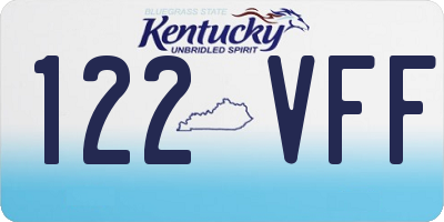 KY license plate 122VFF