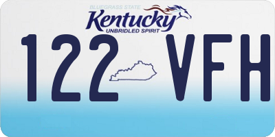 KY license plate 122VFH
