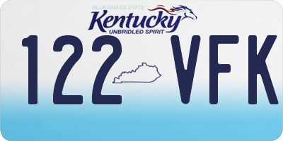 KY license plate 122VFK