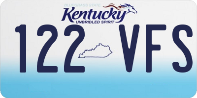 KY license plate 122VFS