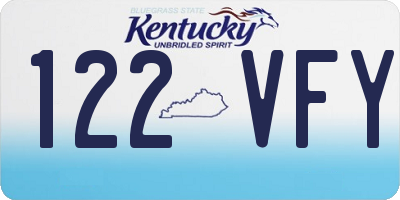 KY license plate 122VFY