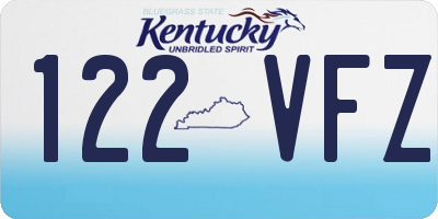 KY license plate 122VFZ
