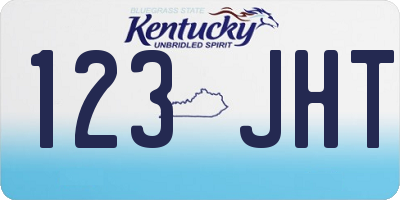 KY license plate 123JHT