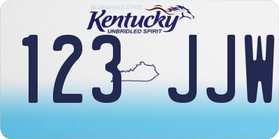 KY license plate 123JJW