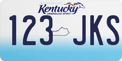 KY license plate 123JKS
