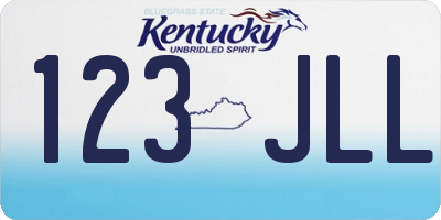 KY license plate 123JLL