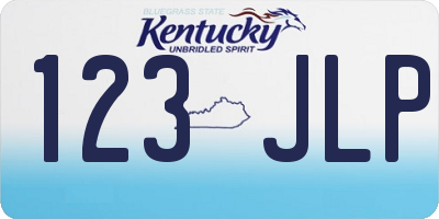 KY license plate 123JLP