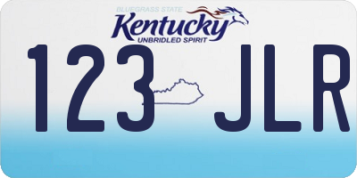 KY license plate 123JLR