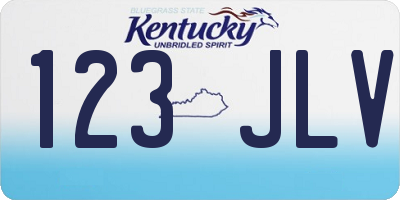 KY license plate 123JLV