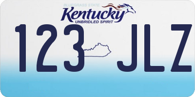 KY license plate 123JLZ