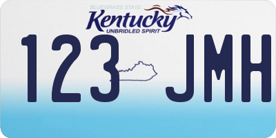 KY license plate 123JMH