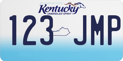 KY license plate 123JMP