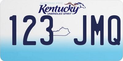 KY license plate 123JMQ