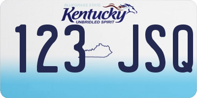 KY license plate 123JSQ