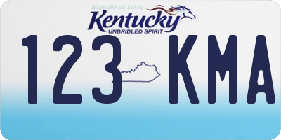 KY license plate 123KMA