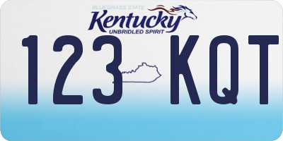 KY license plate 123KQT