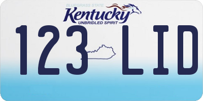 KY license plate 123LID