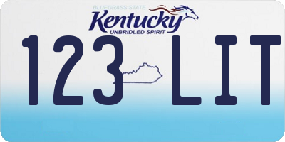 KY license plate 123LIT