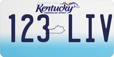 KY license plate 123LIV