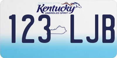 KY license plate 123LJB