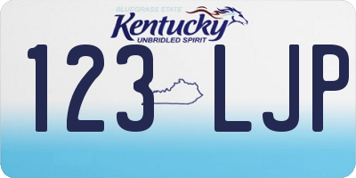 KY license plate 123LJP
