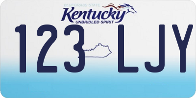 KY license plate 123LJY