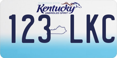 KY license plate 123LKC