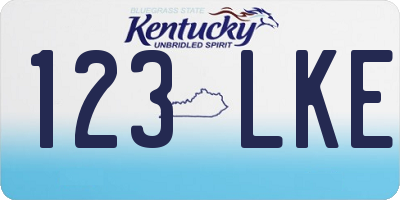 KY license plate 123LKE