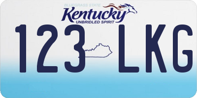 KY license plate 123LKG