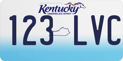KY license plate 123LVC
