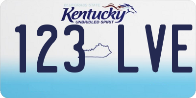 KY license plate 123LVE