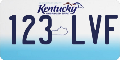 KY license plate 123LVF