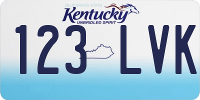KY license plate 123LVK