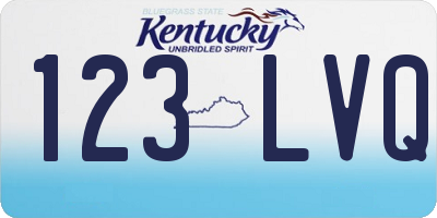 KY license plate 123LVQ