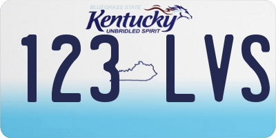 KY license plate 123LVS