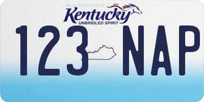 KY license plate 123NAP