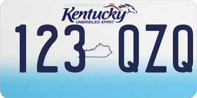 KY license plate 123QZQ
