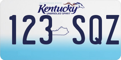 KY license plate 123SQZ