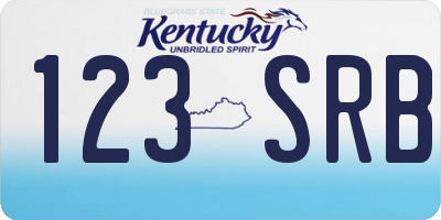 KY license plate 123SRB