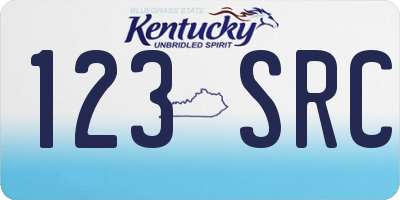 KY license plate 123SRC