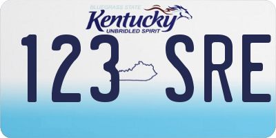 KY license plate 123SRE